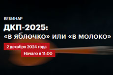 Вебинар «ДКП-2025: «в яблочко» или «в молоко»?», 2 декабря 2024 года